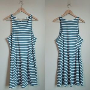 Old Navy Blue Stripe Tank Top Skater Dress
